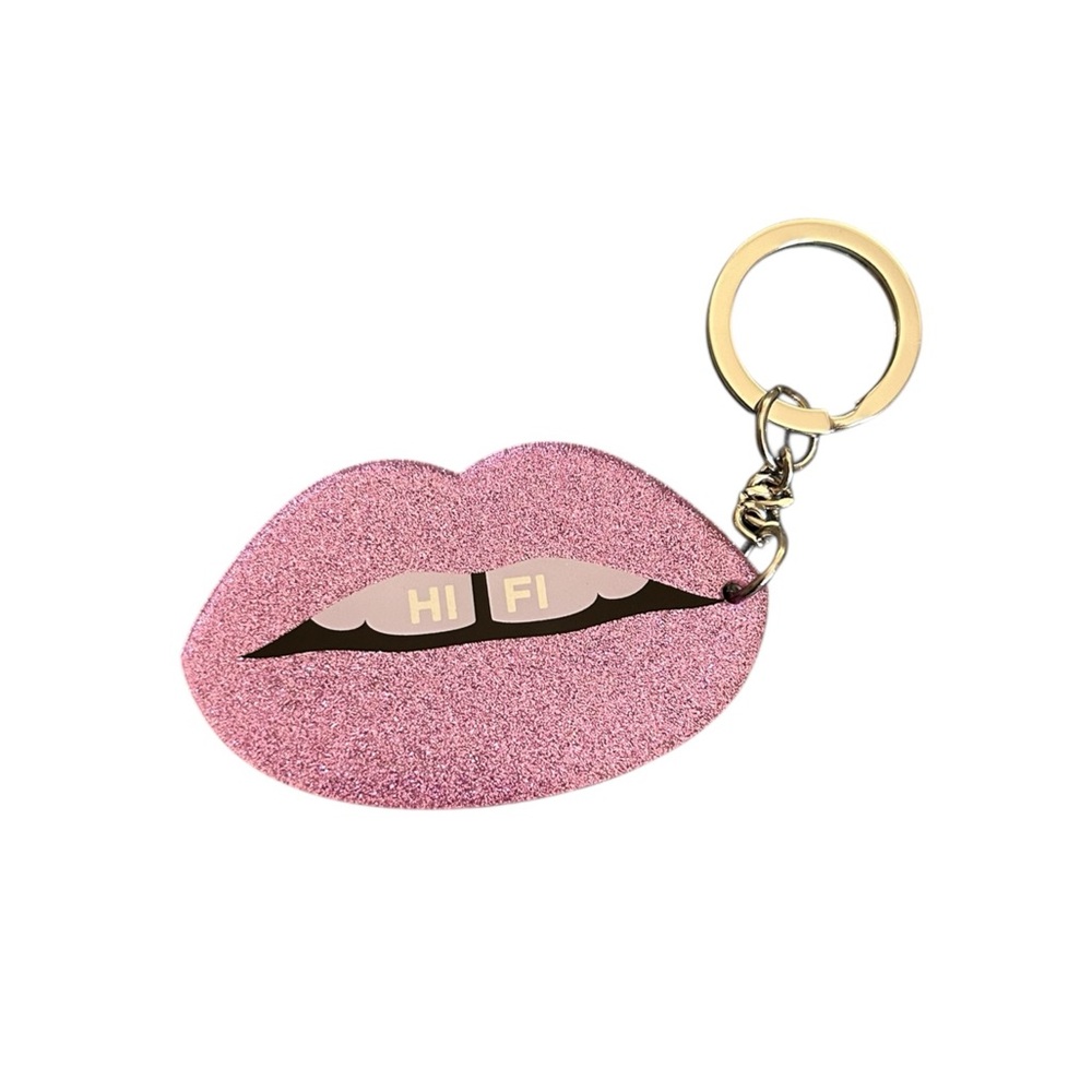 Urban Decay Purple Glitter Lips HI-FI Shine Promo Keychain Mirror 2018 NWT